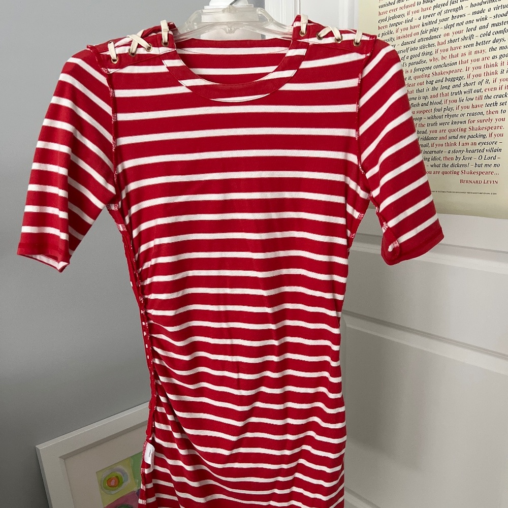 Veronica Beard $228 Foley Striped Lace-up …